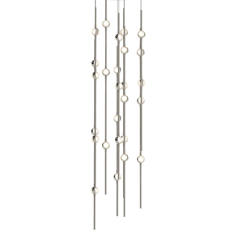 Sonneman Constellation 26 Light Andromeda LED Pendant, Nickel/Clear - 2162-13C-S
