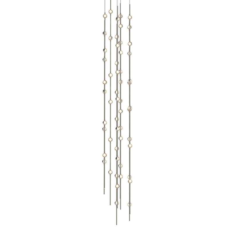 Sonneman Constellation 55 Light Andromeda LED Pendant, Nickel/Clear - 2162-13C-T