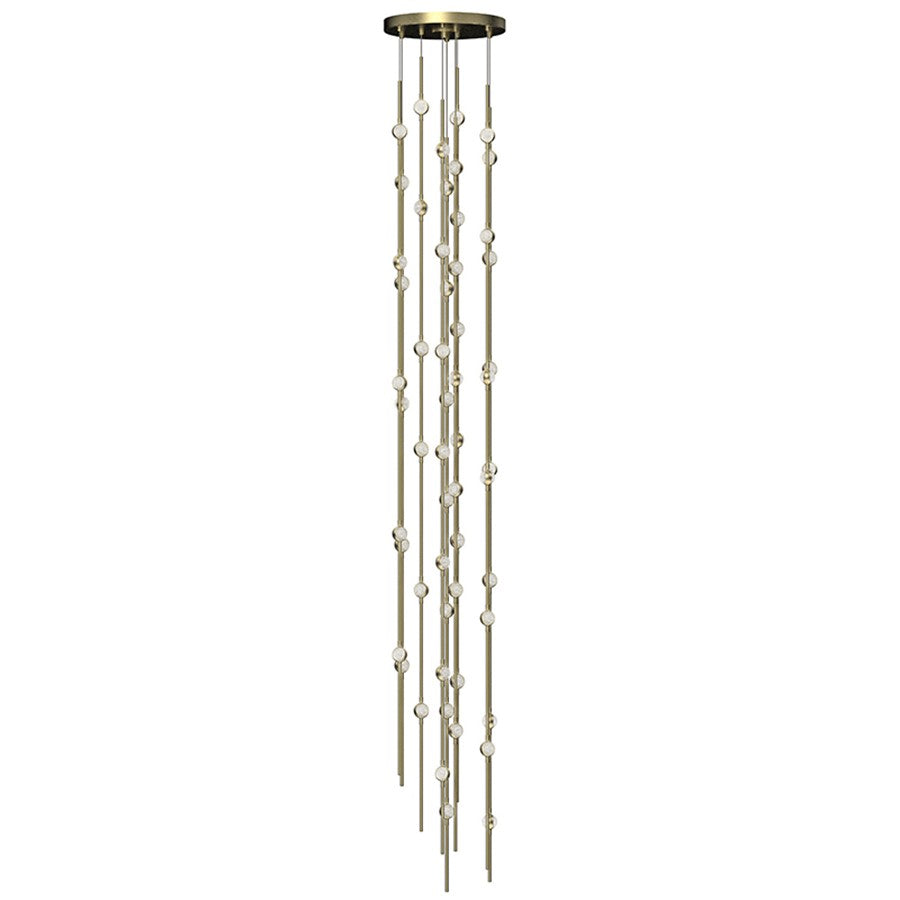 Sonneman Constellation 55 Light Pendant/27K, Satin Brass - 2162-38C-T-27-J20