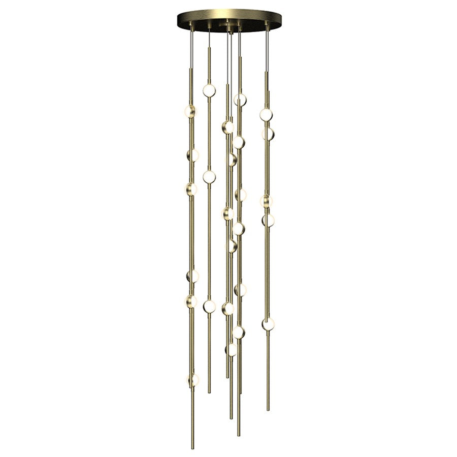 Sonneman Constellation 26Lt Pendant/27K/Warm, Satin Brass - 2162-38W-S-27-J20