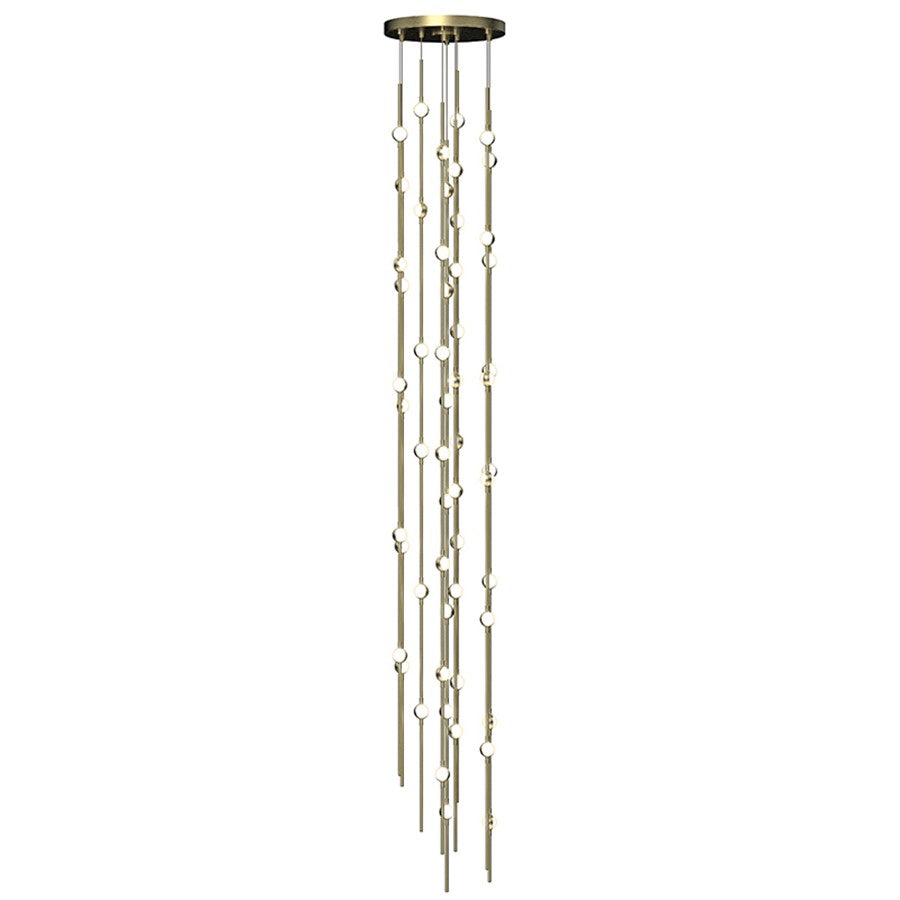 Sonneman Constellation 55Lt Pendant/27K/Warm, Satin Brass - 2162-38W-T-27-J20