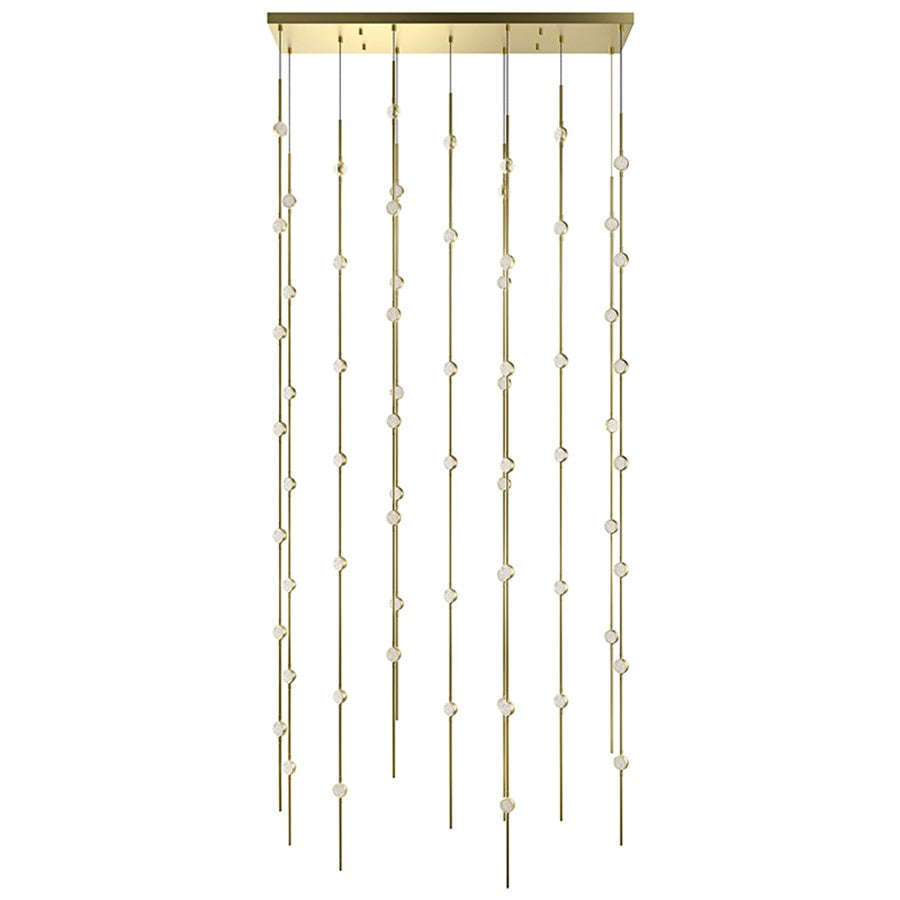 Sonneman Constellation 69 Light Pendant/27K, Satin Brass - 2166-38C-27-J20