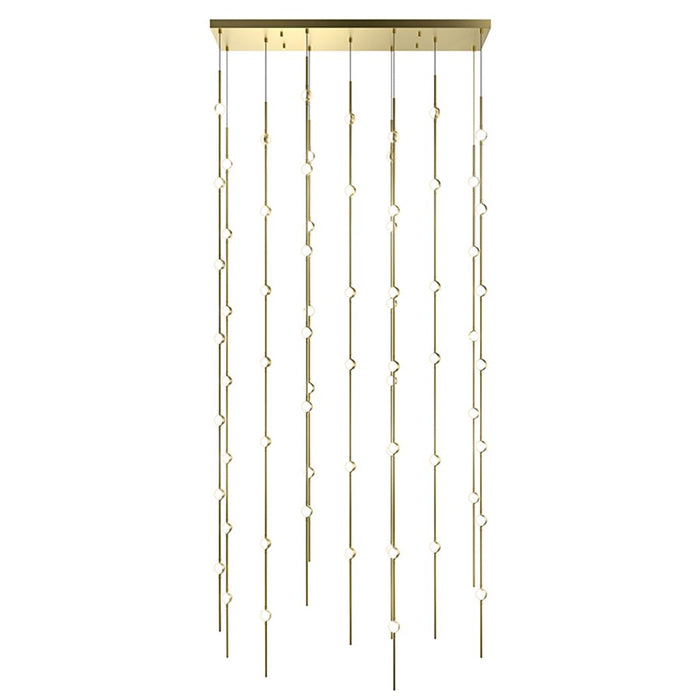 Sonneman Constellation 69 Light Pendant/Warm, Satin Brass - 2166-38W-J20
