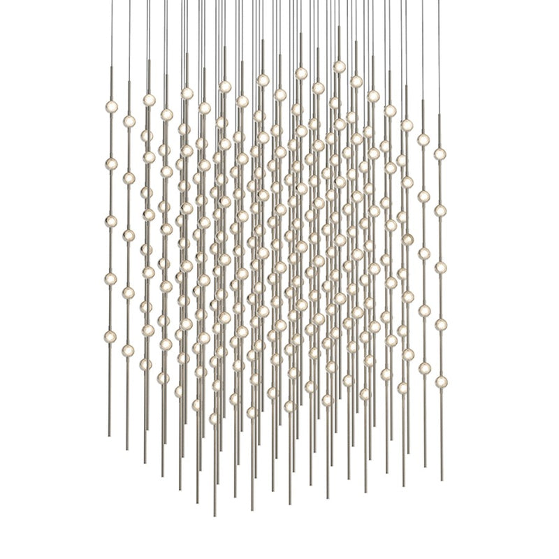 Sonneman Constellation 245 Light Cosmic Cube LED Pendant, NKL/Clear - 2169-13C