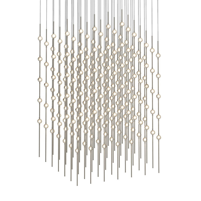 Sonneman Constellation 245 Light Cosmic Cube LED Pendant, NKL/Clear - 2169-13C