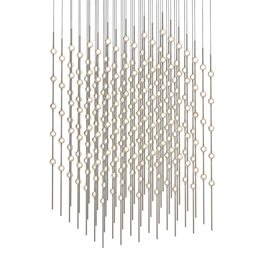 Sonneman Constellation 245 Light Cosmic Cube LED Pendant, NKL/Clear - 2169-13C