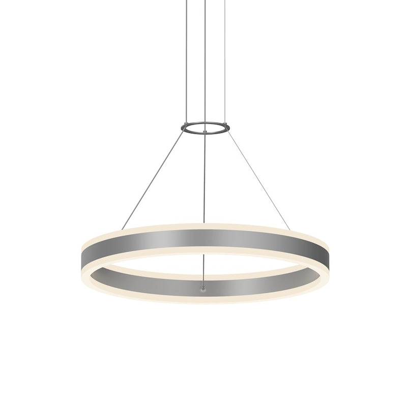 Sonneman Double Corona 2 Light 24" LED Ring Pendant, Bright Aluminum - 2303-16