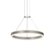 Sonneman Double Corona 2Lt LED 24" Pendant, Aluminum/Frosted White - 2303-16-J20