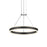 Sonneman Double Corona 2Lt LED Ring 24" Pendant, Black/Frosted - 2303-25-J20