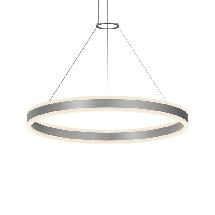Sonneman Double Corona 2 Light 32" LED Ring Pendant, Bright Aluminum - 2305-16