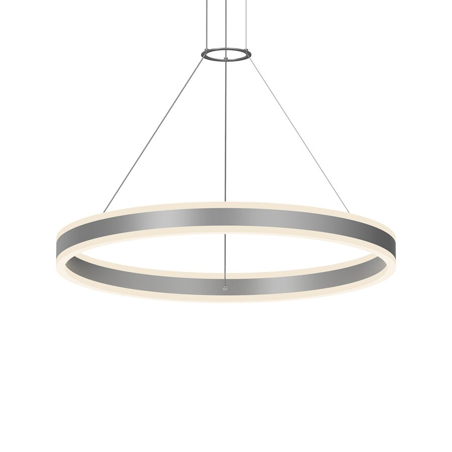 Sonneman Double Corona 2 Light 32" LED Ring Pendant, Bright Aluminum - 2305-16