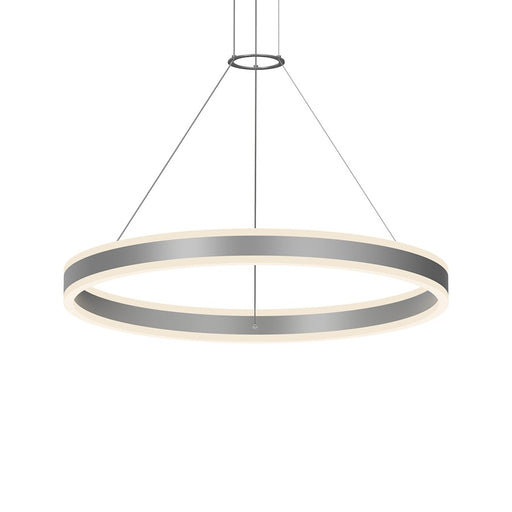 Sonneman Double Corona 2Lt LED Ring Pendant, Aluminum/Frosted - 2305-16-J20