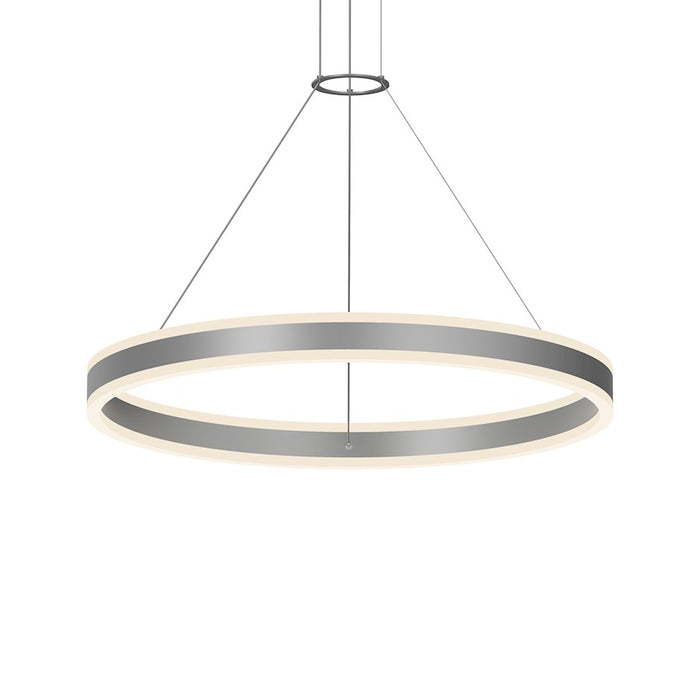 Sonneman Double Corona 2Lt LED Ring Pendant, Aluminum/Frosted - 2305-16-J20