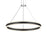 Sonneman Double Corona 2Lt LED 32" Ring Pendant, Black/Frosted - 2305-25-J20