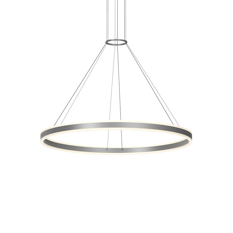 Sonneman Double Corona 2 Light 48" LED Ring Pendant, Bright Aluminum - 2307-16