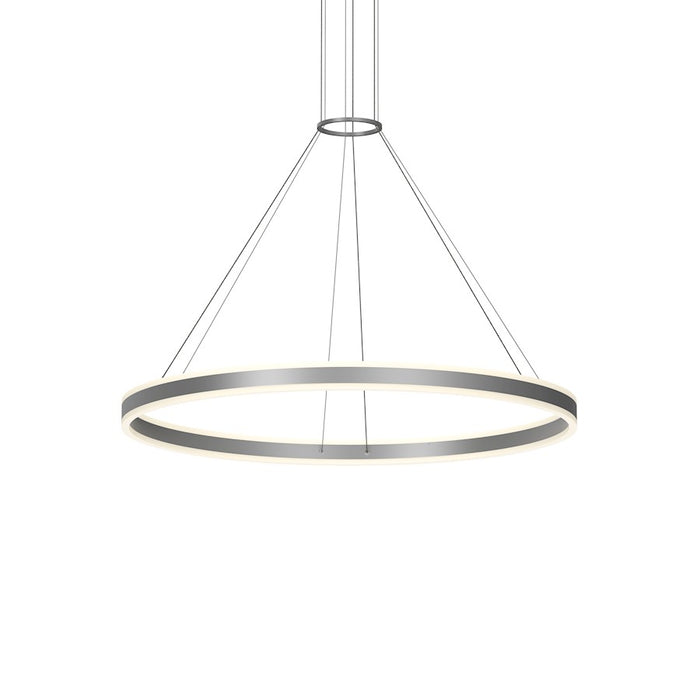 Sonneman Double Corona 2 Light 48" LED Ring Pendant, Bright Aluminum - 2307-16