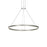 Sonneman Double Corona 2Lt LED 48" Pendant, Aluminum/Frosted White - 2307-16-J20