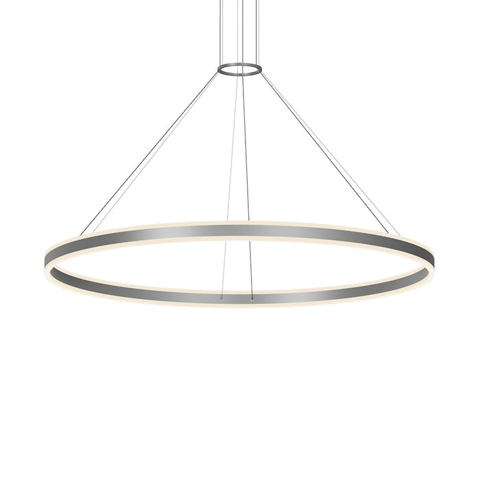 Sonneman Double Corona 2 Light 60" LED Ring Pendant, Bright Aluminum - 2309-16