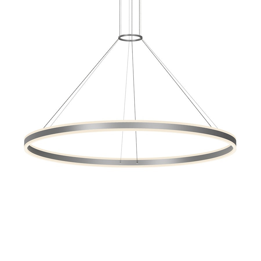 Sonneman Double Corona 2 Light 60" LED Ring Pendant, Bright Aluminum - 2309-16