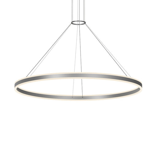 Sonneman Double Corona 2Lt LED Ring 60" Pendant, Aluminum/Frosted - 2309-16-J20