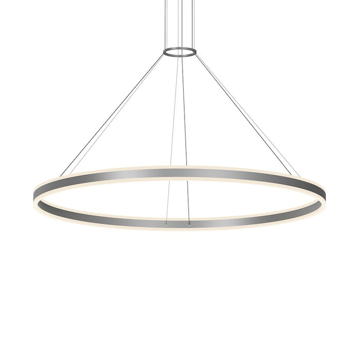 Sonneman Double Corona 2Lt LED Ring 60" Pendant, Aluminum/Frosted - 2309-16-J20