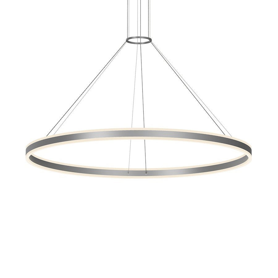 Sonneman Double Corona 2Lt LED Ring 60" Pendant, Aluminum/Frosted - 2309-16-J20