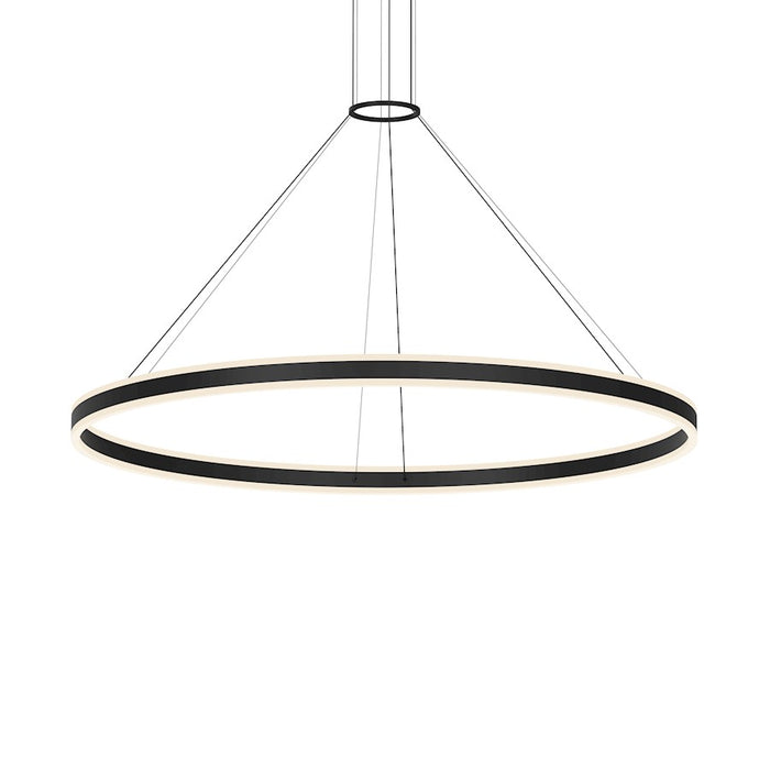 Sonneman Double Corona 2 Light 60" LED Ring Pendant, Satin Black - 2309-25