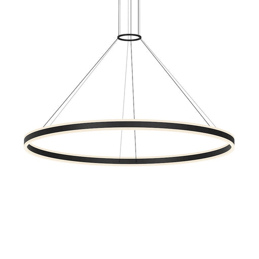 Sonneman Double Corona 2Lt LED Ring 60" Pendant, Black/Frosted - 2309-25-J20
