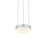 Sonneman Corona 1Lt LED Rong 6" Pendant, Satin Aluminum/Frosted - 2311-16-J20