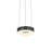 Sonneman Corona 1 Light LED 6" Pendant, Satin Black/Frosted - 2311-25-J20