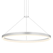 Sonneman Corona 1Lt LED Ring Pendant, Satin Aluminum/Frosted - 2317-16-J20