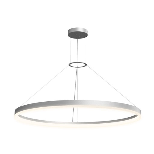 Sonneman Corona 1Lt LED Ring 48" Pendant, Satin Aluminum/Frosted - 2318-16-J20