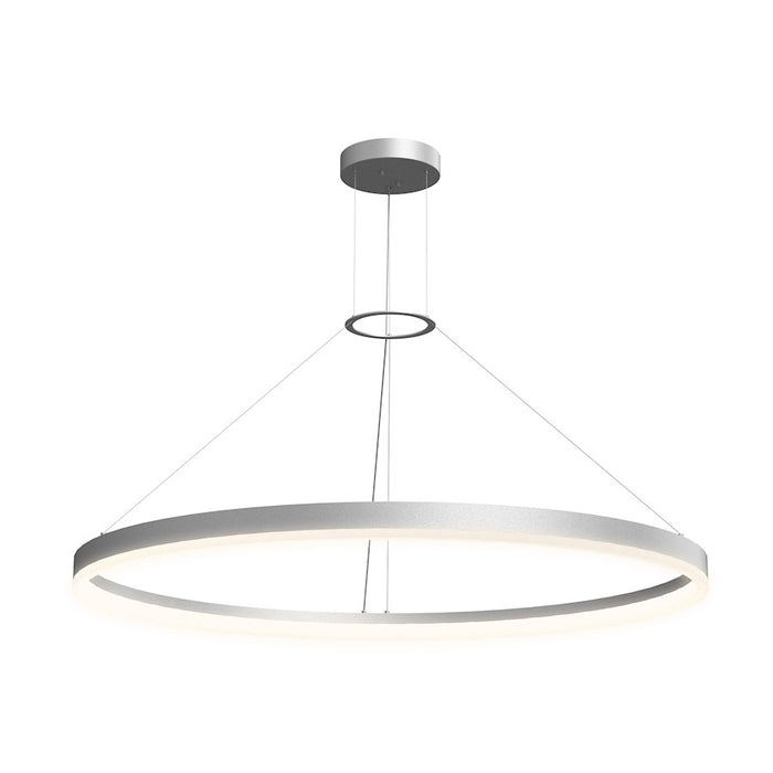 Sonneman Corona 1Lt LED Ring 48" Pendant, Satin Aluminum/Frosted - 2318-16-J20