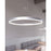Sonneman Corona 1Lt LED Ring 48" Pendant, Satin Aluminum/Frosted