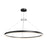 Sonneman Corona 1 Light LED 48" Pendant, Satin Black/Frosted - 2318-25-J20