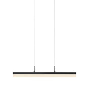 Sonneman Stiletto 1 Light LED 24" Pendant, Satin Black/Frosted - 2345-25-J20