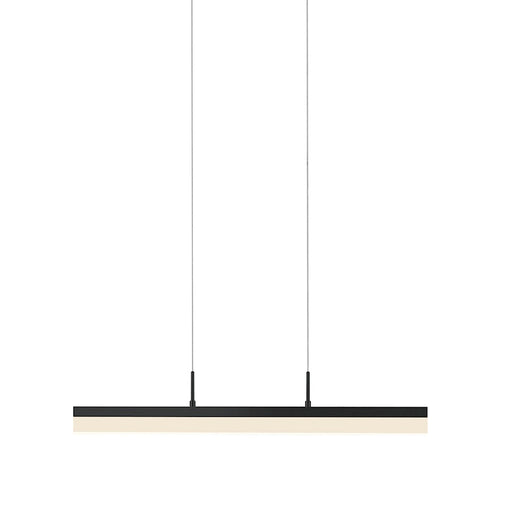 Sonneman Stiletto 1 Light LED 24" Pendant, Satin Black/Frosted - 2345-25-J20