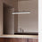 Sonneman Stiletto 1 Light LED 24" Pendant, Satin Black/Frosted