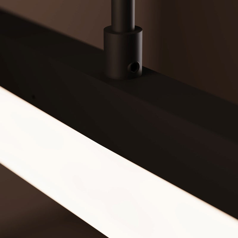 Sonneman Stiletto 1 Light LED 24" Pendant, Satin Black/Frosted