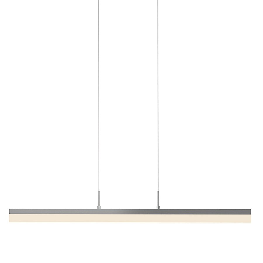 Sonneman Stiletto 1Lt LED 32" Pendant, Satin Aluminum/Frosted - 2346-16-J20