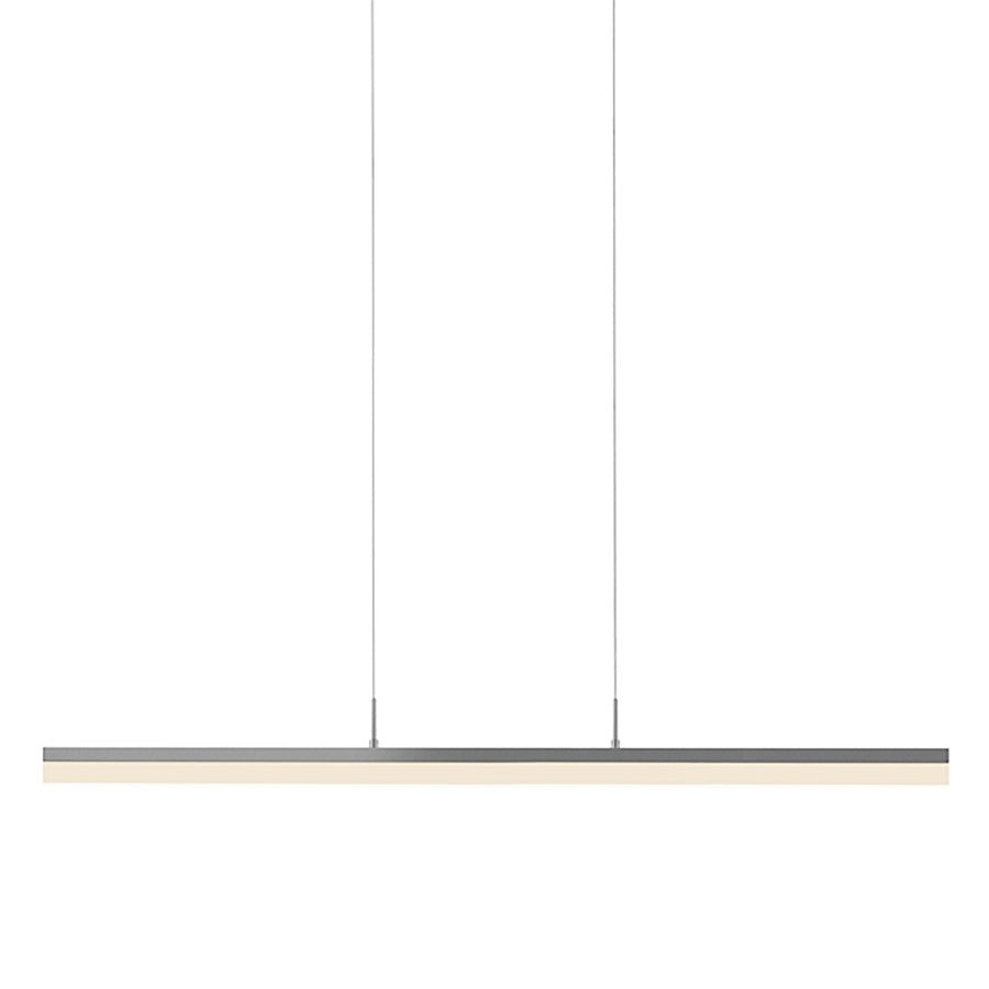 Sonneman Stiletto 1Lt LED 44" Pendant, Satin Aluminum/Frosted - 2347-16-J20