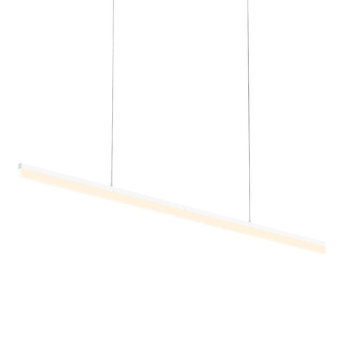 Sonneman Stiletto 1 Light LED 60" Pendant, Satin White/Frosted - 2348-03-J20