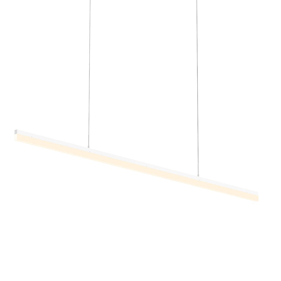 Sonneman Stiletto 1 Light LED 60" Pendant, Satin White/Frosted - 2348-03-J20