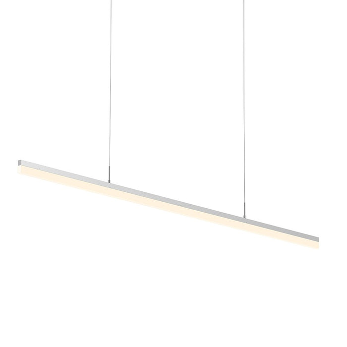Sonneman Stiletto 1Lt LED 60" Pendant, Satin Aluminum/Frosted - 2348-16-J20