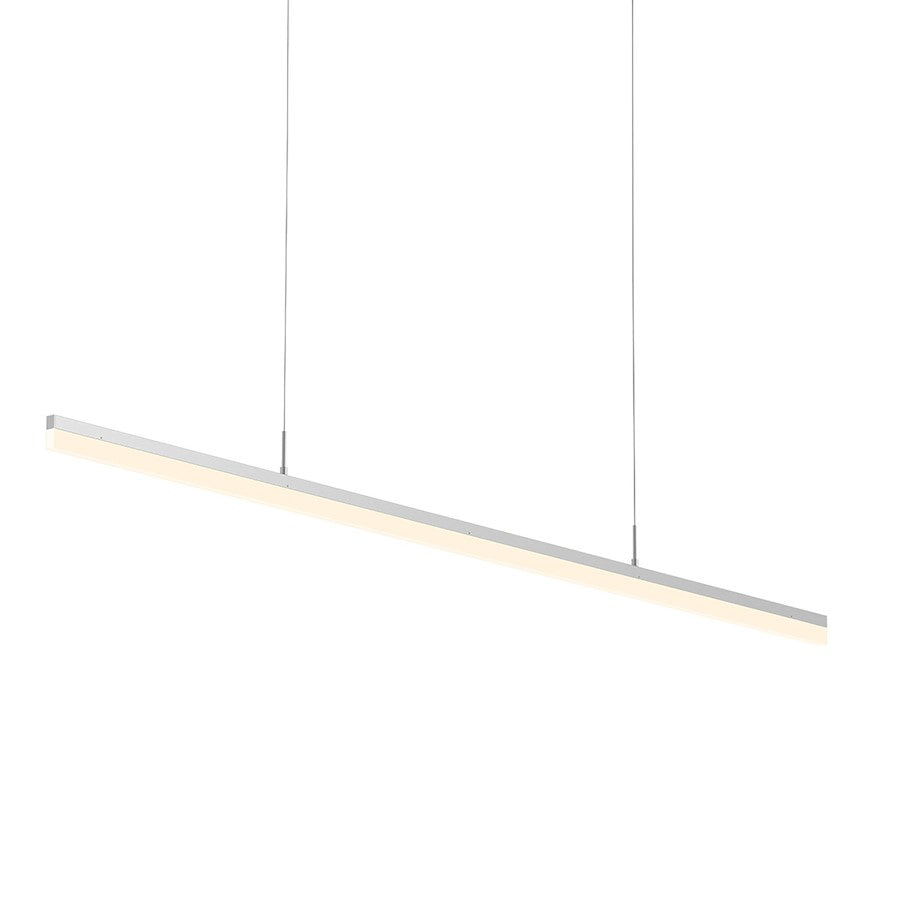 Sonneman Stiletto 1Lt LED 60" Pendant, Satin Aluminum/Frosted - 2348-16-J20