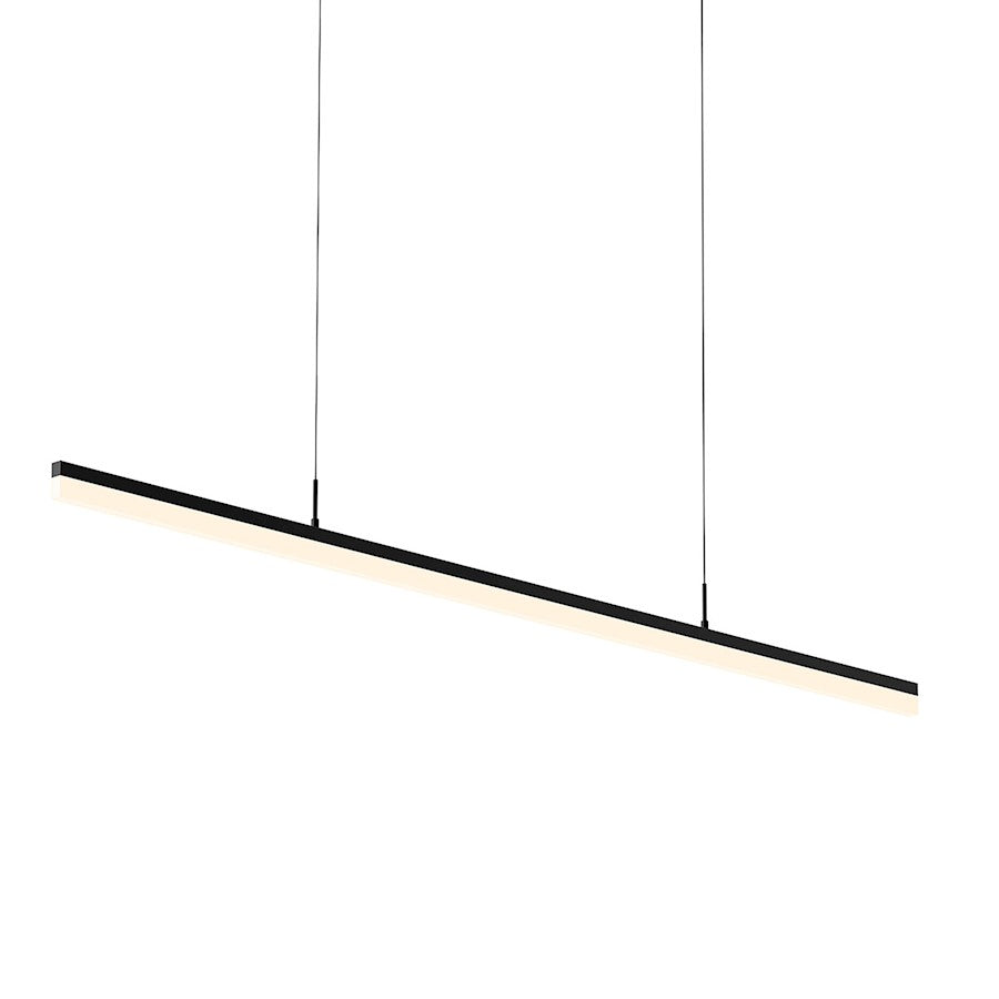 Sonneman Stiletto 1 Light LED 60" Pendant, Satin Black/Frosted - 2348-25-J20