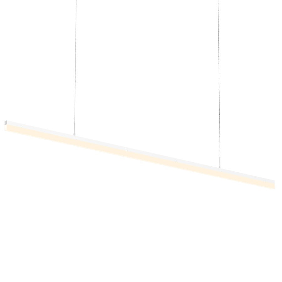Sonneman Stiletto 1 Light LED 72" Pendant, Satin White/Frosted - 2349-03-J20