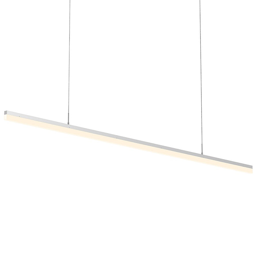 Sonneman Stiletto 1Lt LED 72" Pendant, Satin Aluminum/Frosted - 2349-16-J20