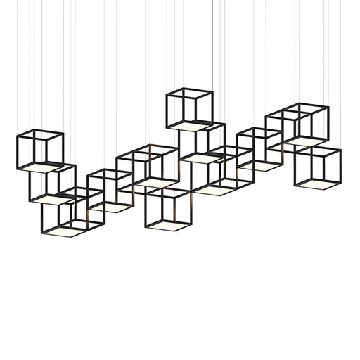 Sonneman Cubix LED Pendant, Satin Black