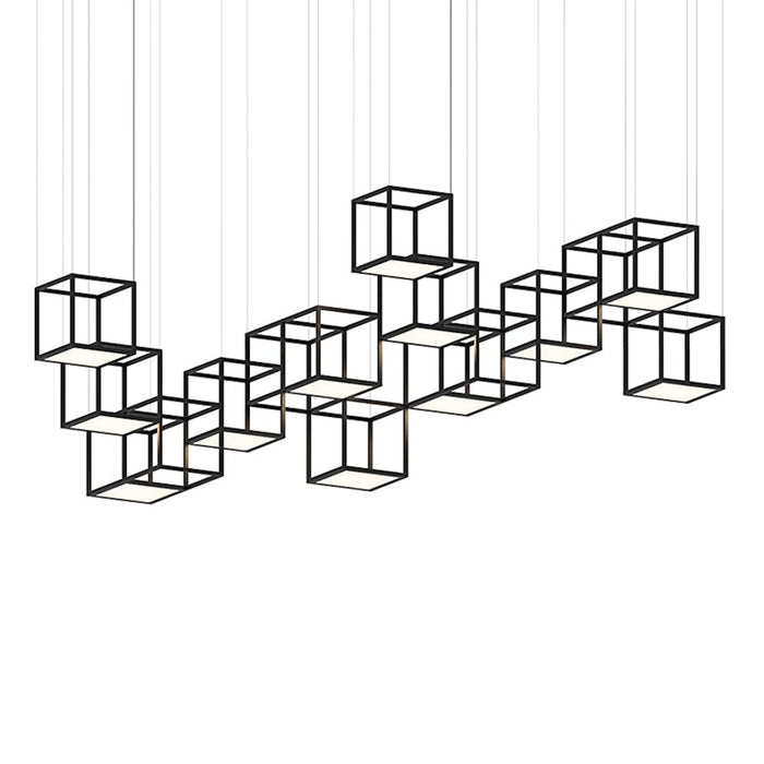 Sonneman Cubix LED Pendant, Satin Black